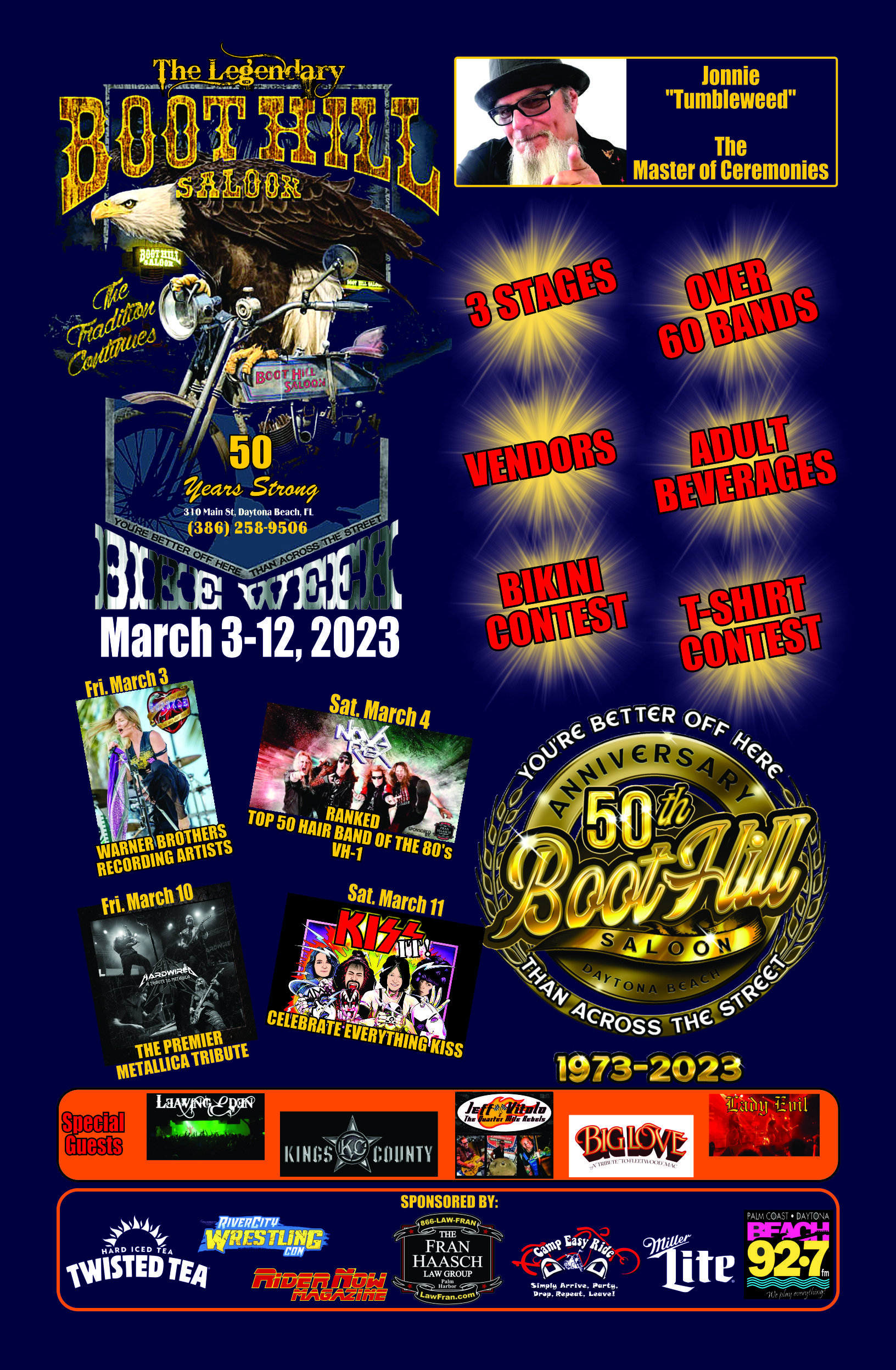 The Boot Hill Saloon 50th Anniversary Daytona Bike Week | Nova Rex